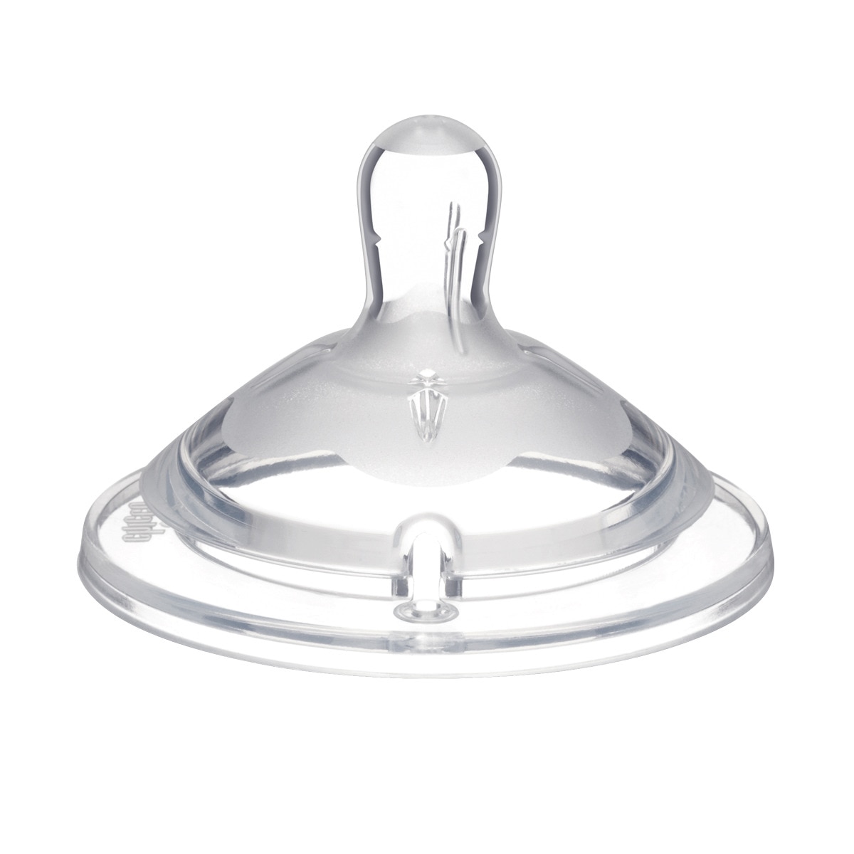 Pack de 2 Tetinas Anticólicas de Silicone Chicco NaturalFeeling Fluxo Papa (+6 M.) transparente Transparente-2