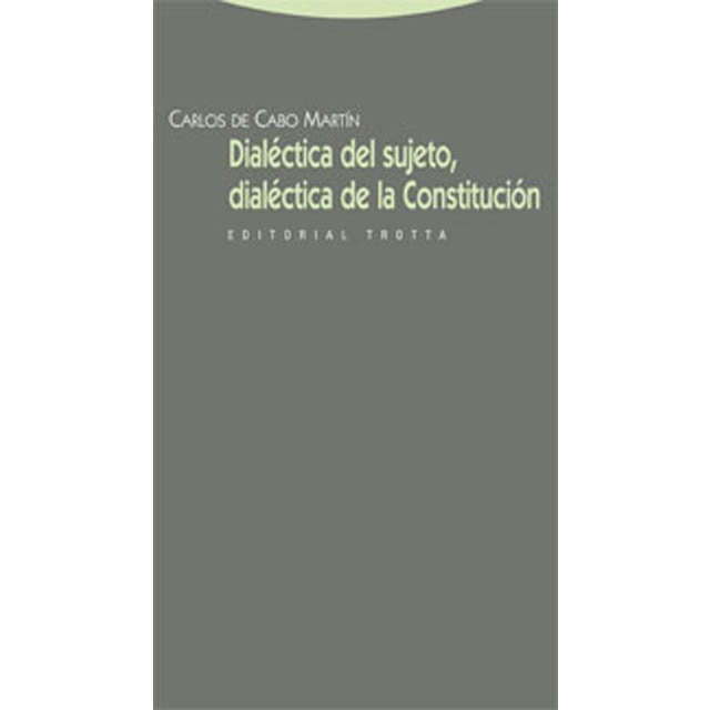 Imagem 0 de Dialéctica del sujeto, dialéctica de la constitución(Tapa blanda)