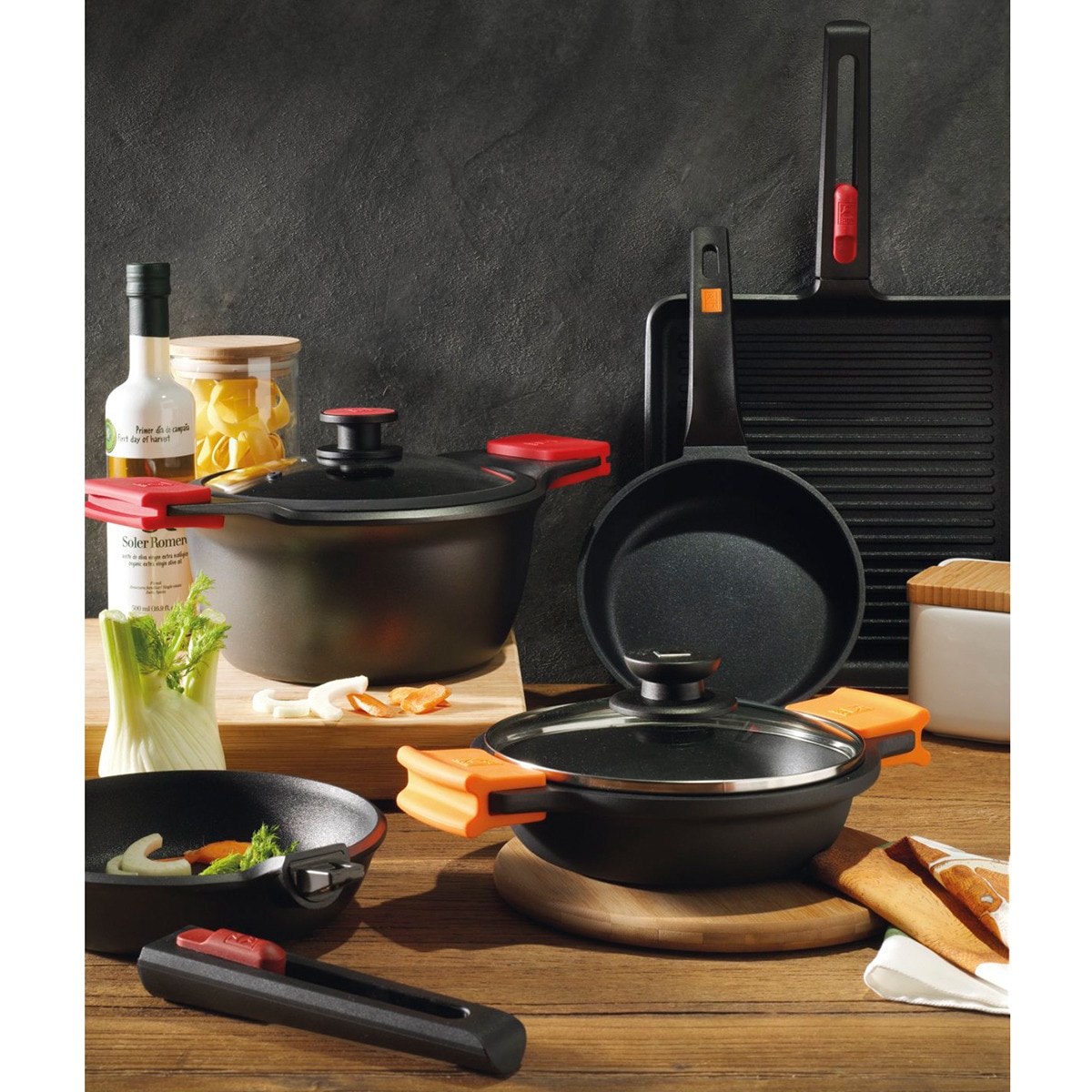 Grill de aluminio fundido Bra Infinity Negro-4