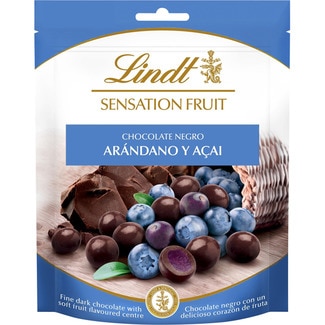 perlas de chocolate negro con corazón de arándano y açai bolsa 150 g - Lindt Sensation Fruit