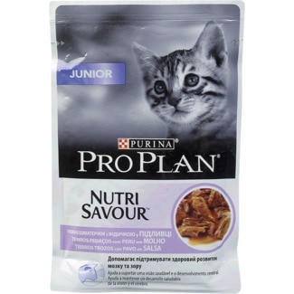 Comida Húmida para Gatinho com Peru em Molho NutriSavour embalagem 85 g - Purina Pro Plan