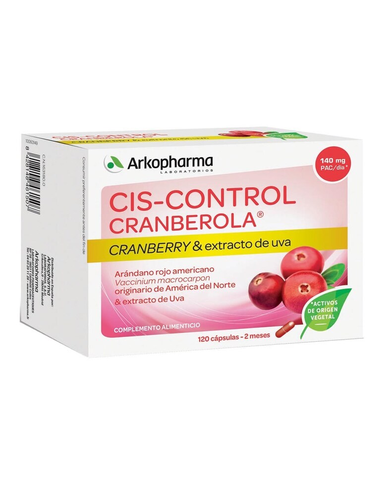 120 Cápsulas Ciscontrol Cranberola Arkopharma 1