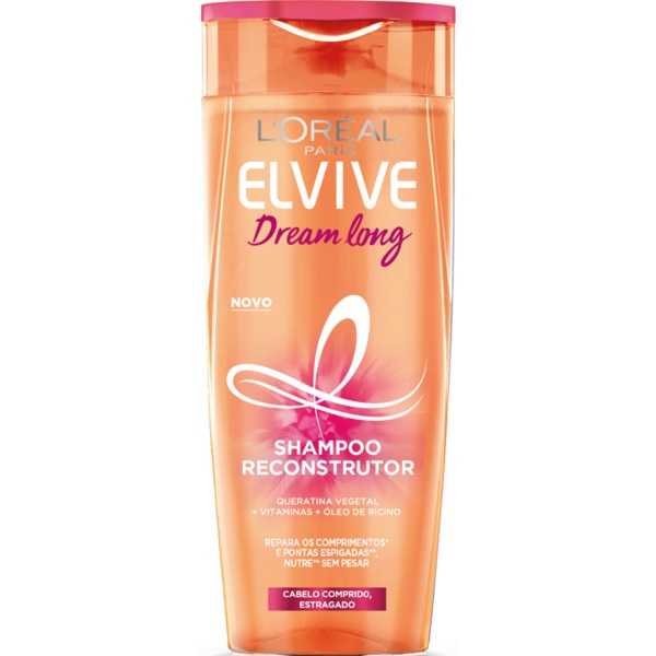 Elvive Dream Long Champô Reconstrutor para Cabelo Comprido, Estragado embalagem 400 ml