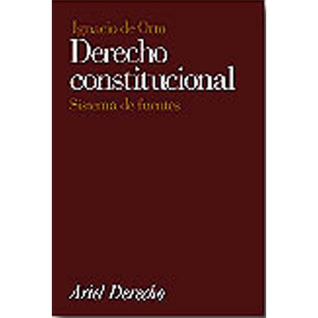Derecho constitucional: Sistema de fuentes (Capa mole com abas) 1
