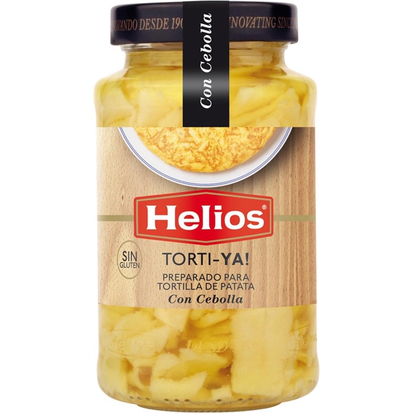 Torti-ya preparado para tortilla de patata con cebolla frasco 390 g neto escurrido
