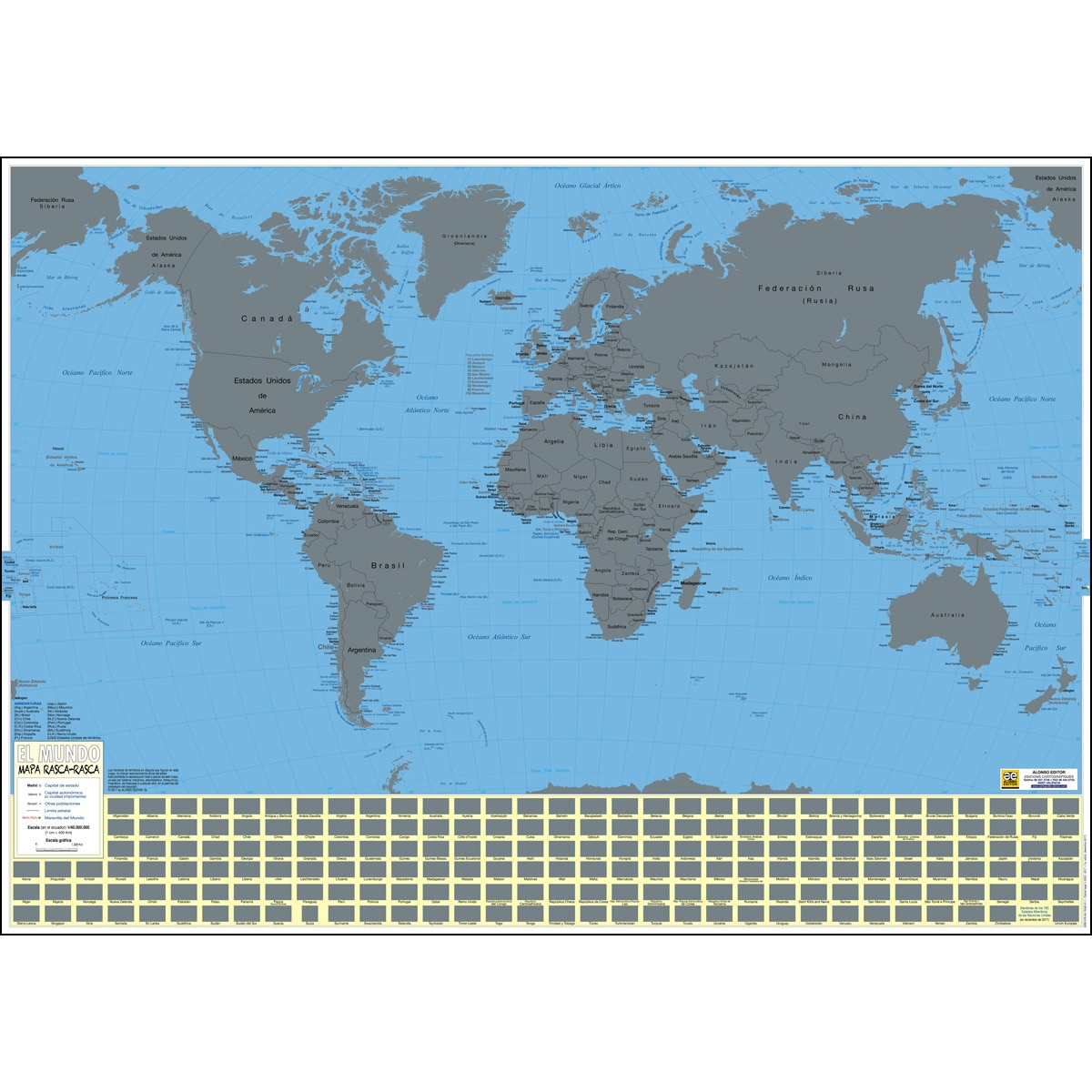 Imagem 0 de El mundo: mapa rasca-rasca