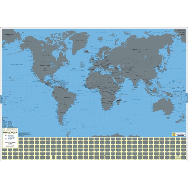 Imagem 0 de El mundo: mapa rasca-rasca