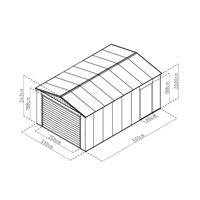 Garaje metálico Leicester Verde oscuro-5