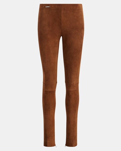 Pantalón pitillo de mujer Polo Ralph Lauren de ante marrón · Polo Ralph  Lauren · El Corte Inglés