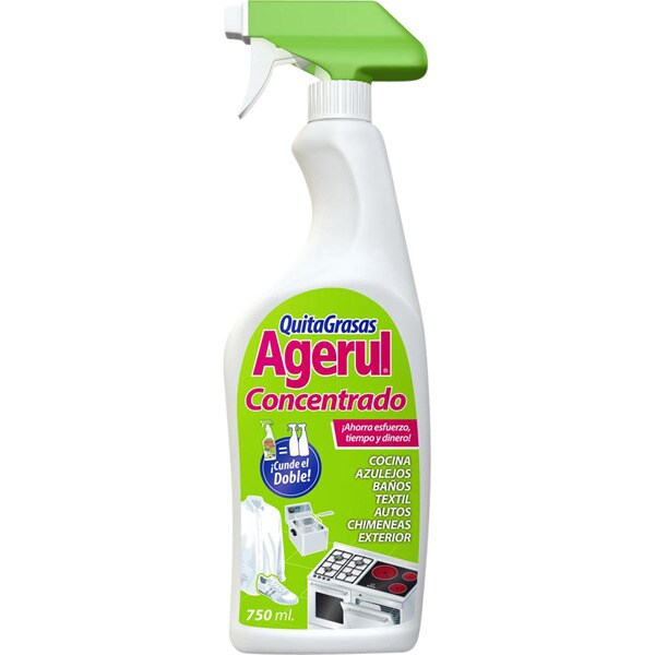 Concentrated liquid grease remover spray gun 750 ml · AGERUL