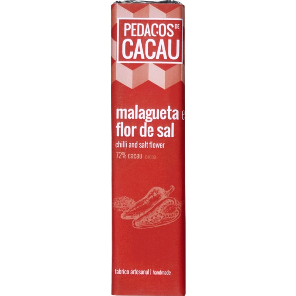 Chocolate Preto com Malagueta e Flor de Sal embalagem 30 g