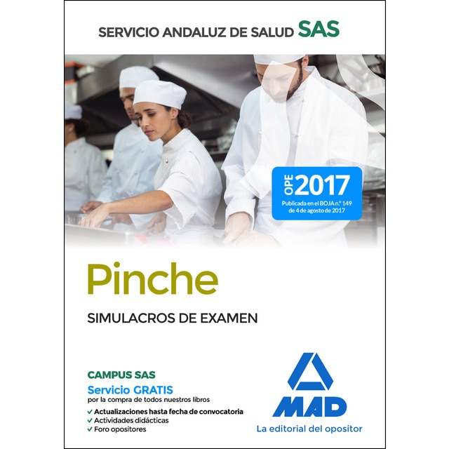 Imagen 0 de Pinche del servicio andaluz de salud. Simulacros de examen