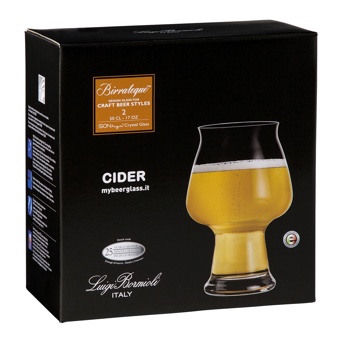Juego de 2 vasos de cerveza Cider Luigi Bormioli Cristal-3