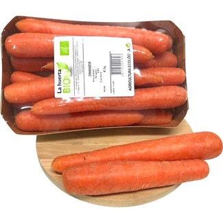 Bio zanahoria ecológica peso aproximado bandeja 800 g - La Huerta