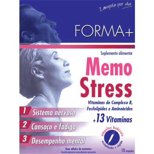 Cem Porcento Suplemento para a Memória e Stress em Sticks embalagem 10 unidades