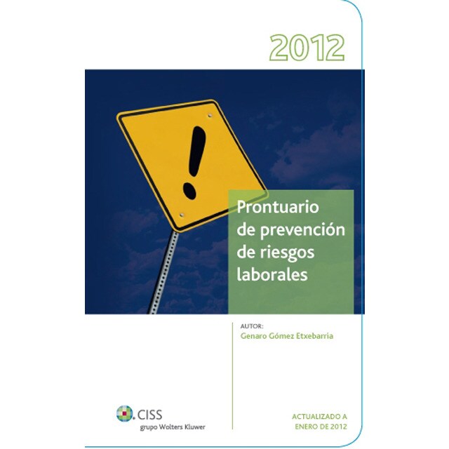 Prontuario de prevención de riesgos laborales 2012 (Tapa blanda) 1
