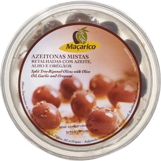 Azeitonas Mistas Retalhadas com Azeite, Alho e Oregãos 155 g - Maçarico