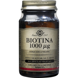 Biotina 1000µg frasco 50 cápsulas - Solgar