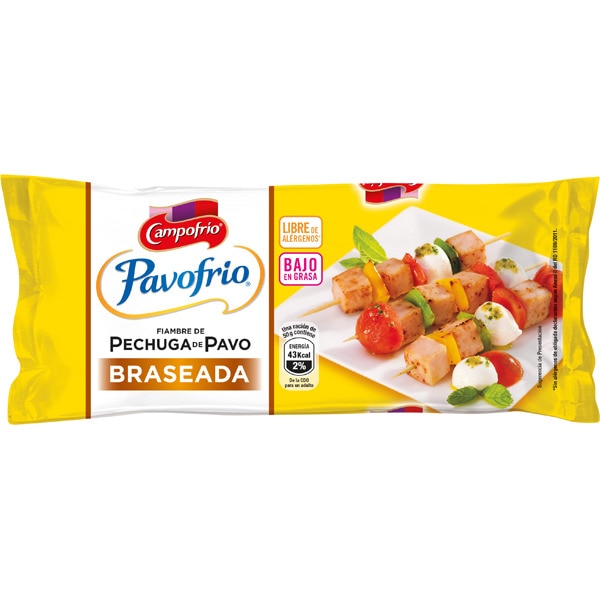 Pavofrío pechuga de pavo braseada mini bajo en grasa sin gluten sin lactosa pieza 340 g