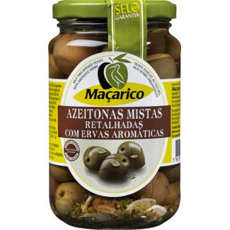 Azeitonas Mistas Retalhadas com Ervas Aromáticas 350 g - Maçarico