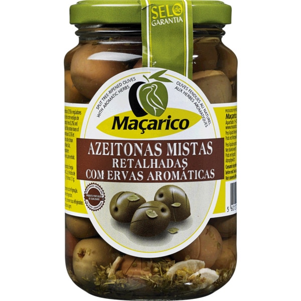 Azeitonas Mistas Retalhadas com Ervas Aromáticas 350 g