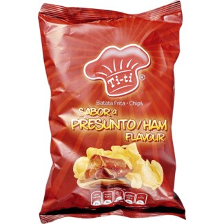 Ti-ti Batatas Fritas com Sabor a Presunto embalagem 95 g