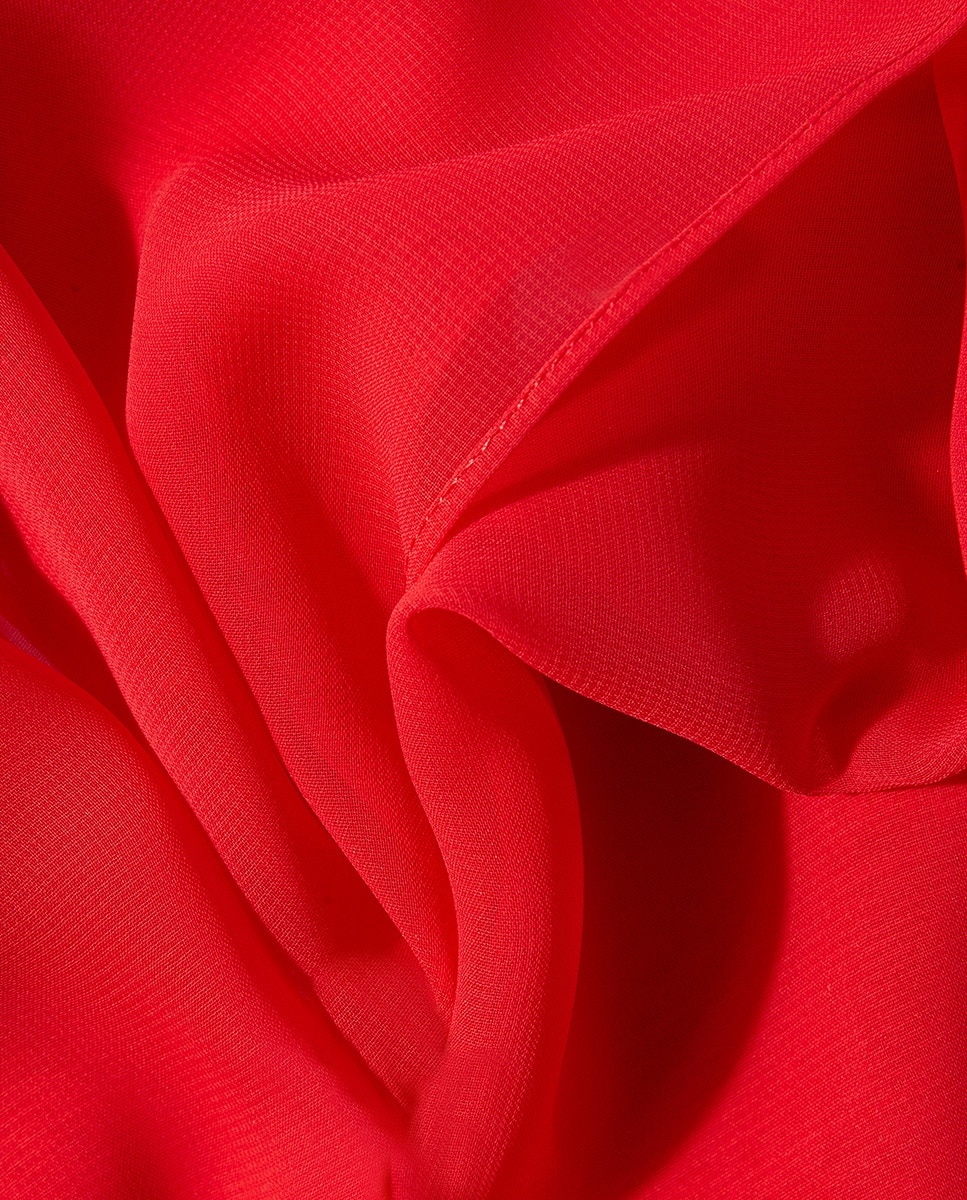 Écharpe de Festa em Chiffon - Vermelho Vermelho-3