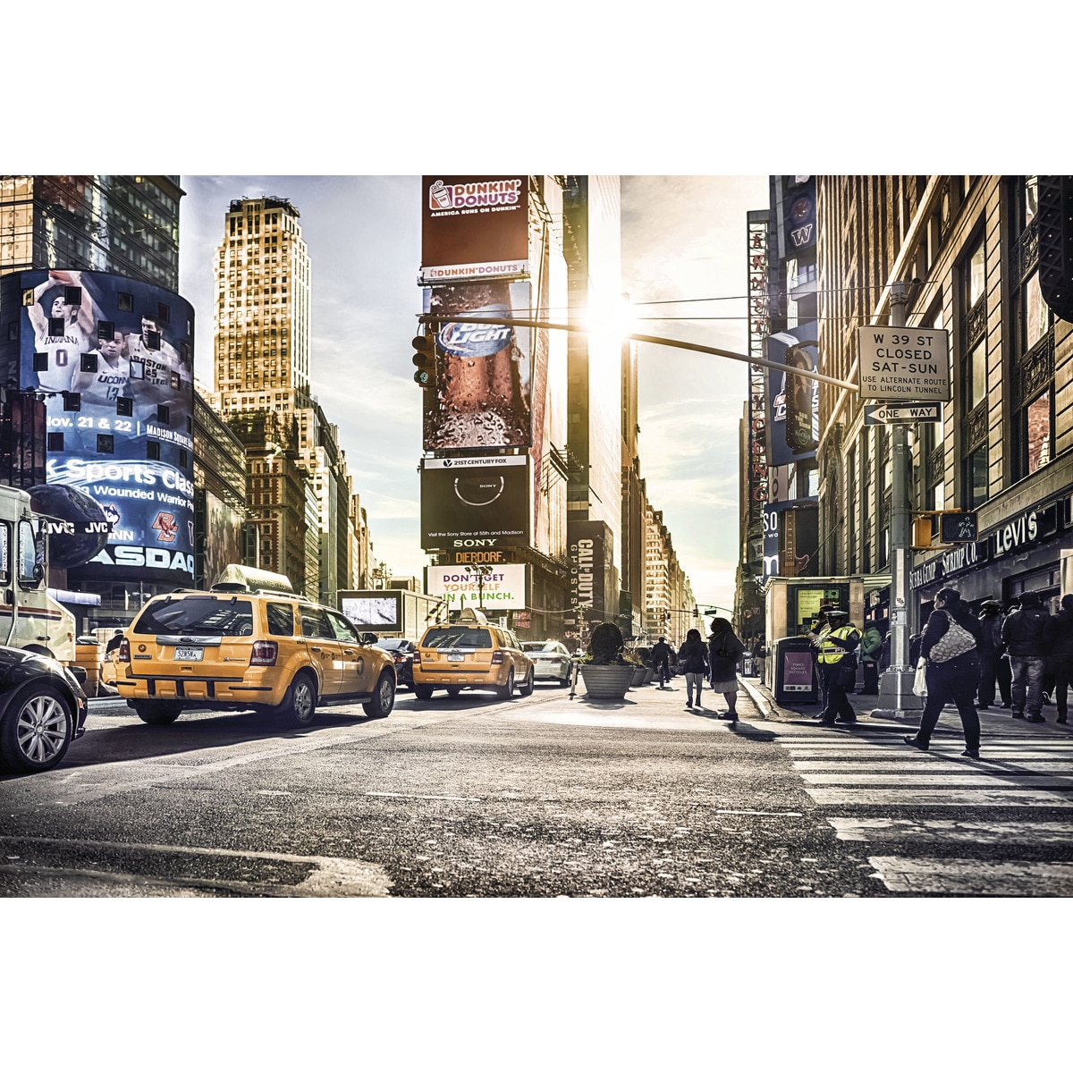 Papel de parede fotográfico Times Square La Maison Multicolor-1