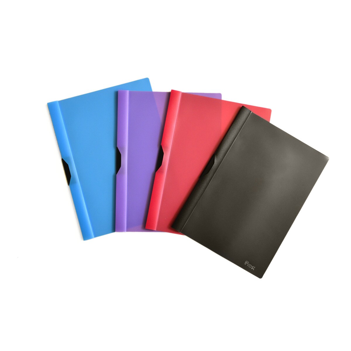 Pack de 4 Pastas com Clipe Metálico Frost A4 Transparente Transparente-2