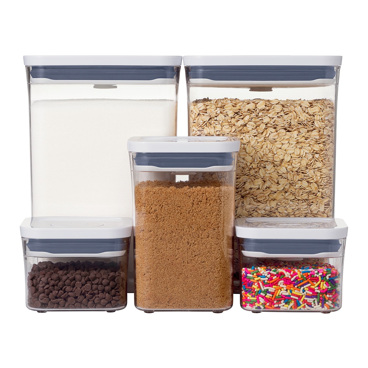 Frasco de cozinha hermético rectangular Pop 2.0 Oxo Transparente-6