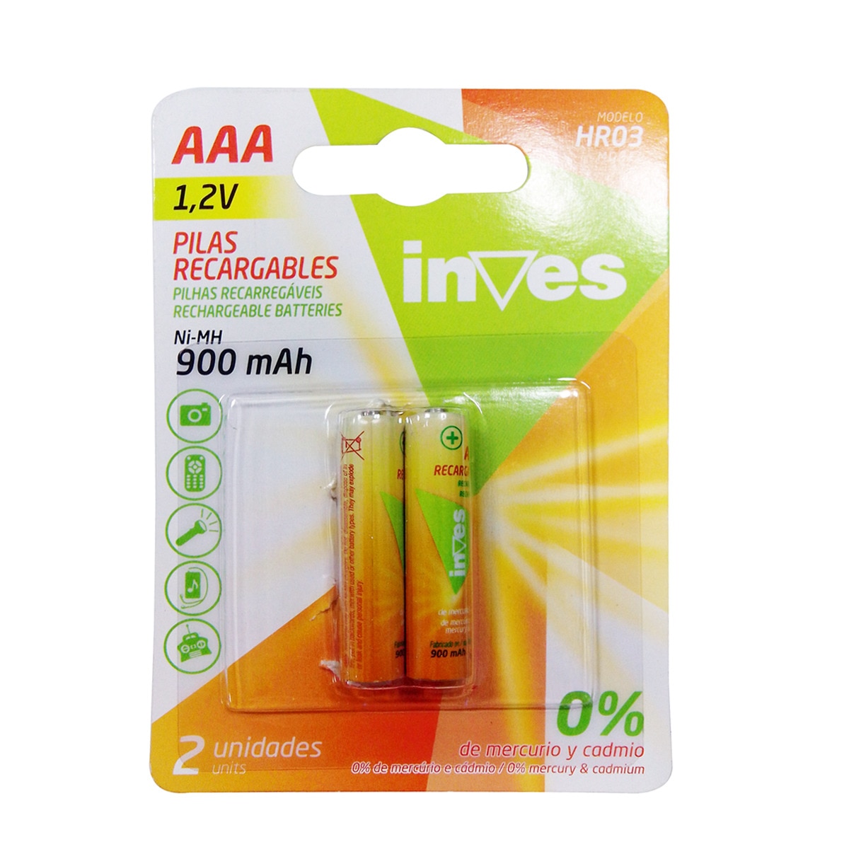 Pilas Inves HR03 AAA recargables (2 unidades) 1