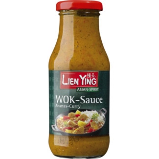 Molho para Wok de Ananás e Caril frasco 240 ml - Lien Ying