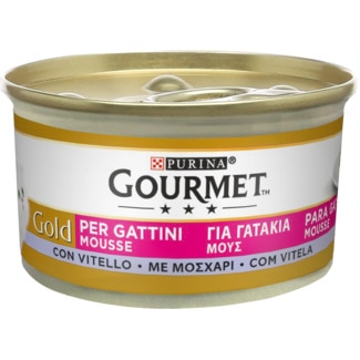 Gold Comida Húmida para Gatinho Mousse com Vitela lata 85 g - Gourmet