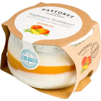 yogur cremoso con mango azucarado sin gluten ecológico envase 135 g - Pastoret