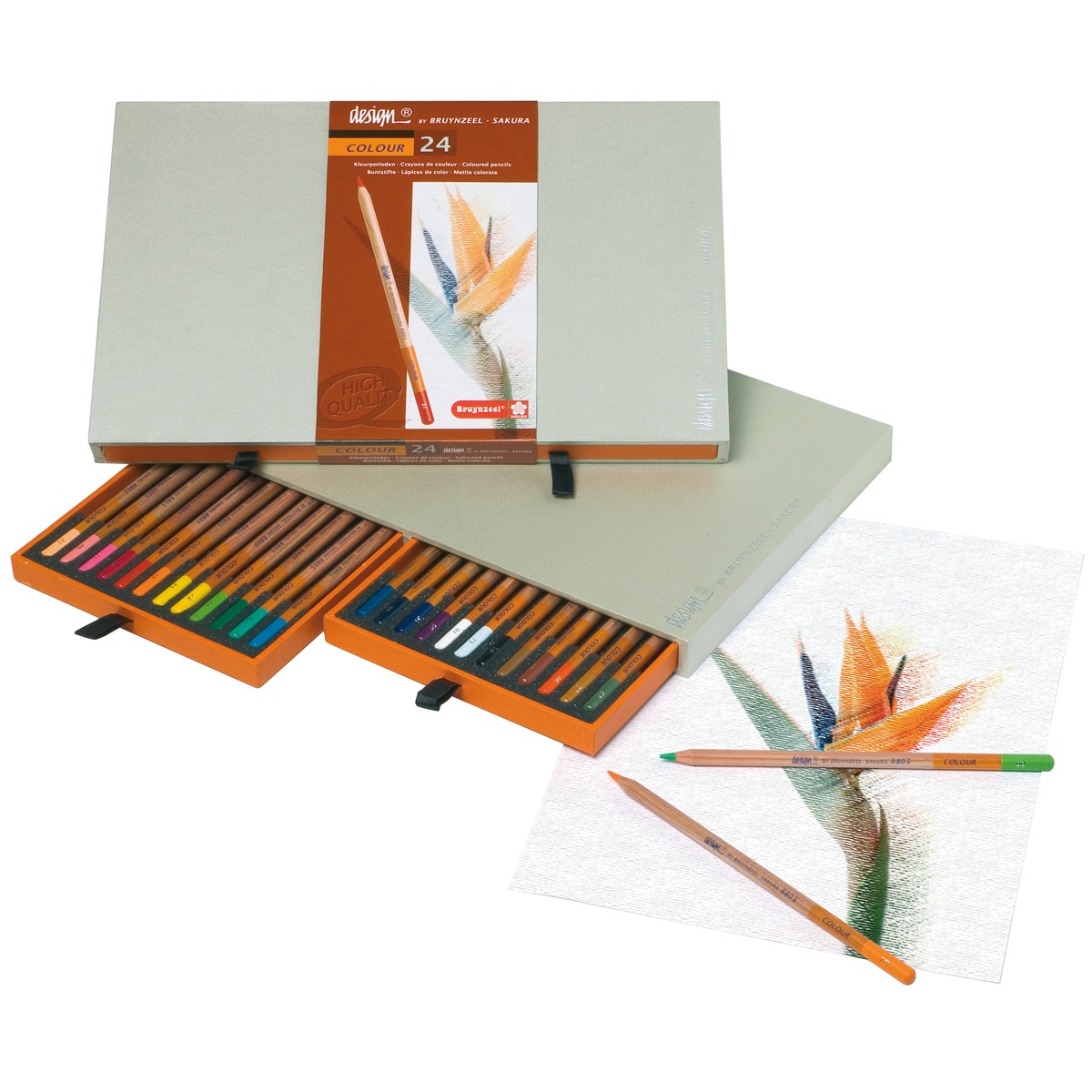 Caja de Lujo de Veinticuatro Lápices de Colores Bruynzeel Multicolor Multicolor-1