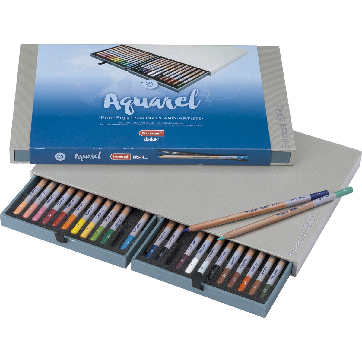 Caja de Lujo de Veinticuatro Lápices de Acuarela Bruynzeel Multicolor Multicolor-1