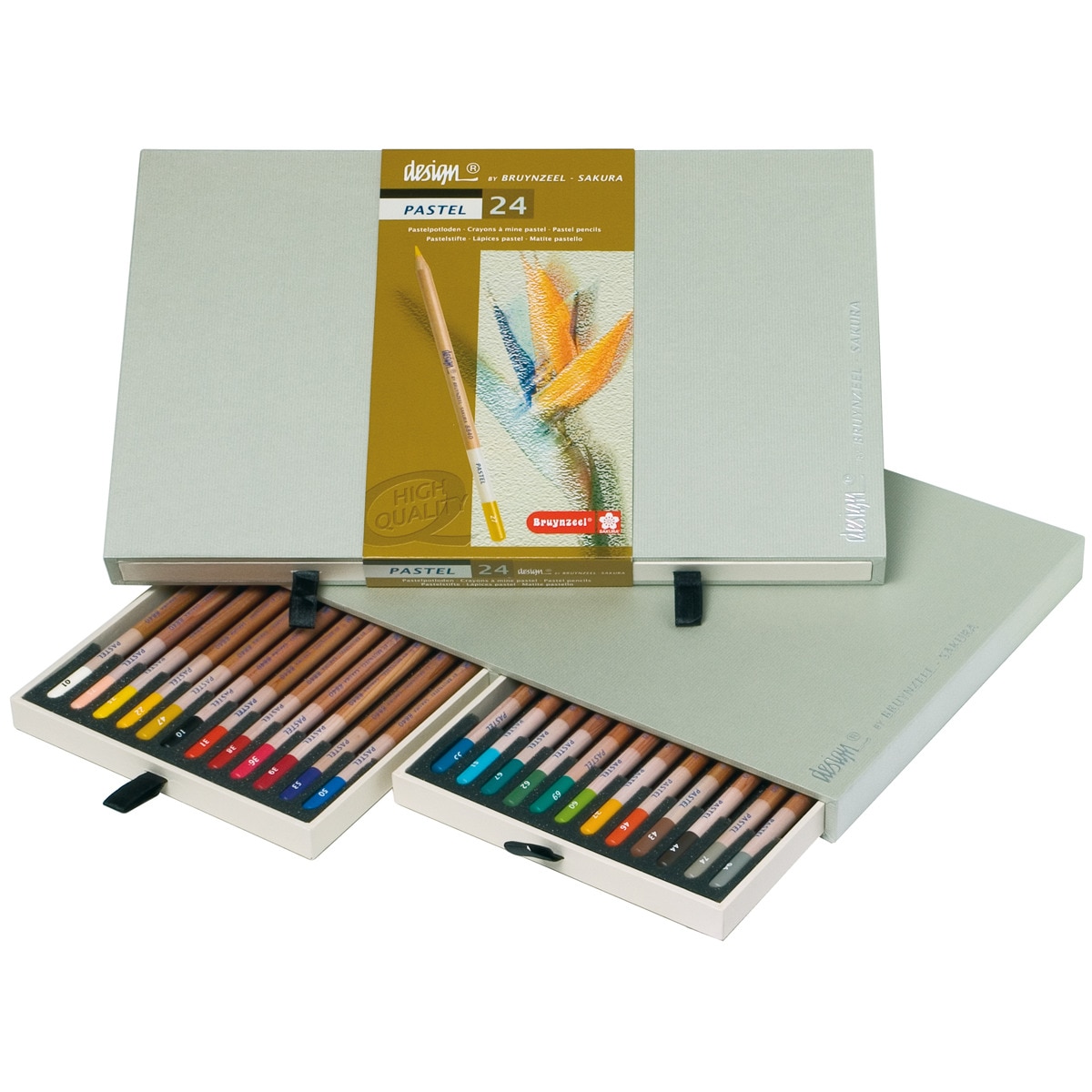 Imagem 0 de Caixa de Prestígio de Vinte e Quatro Lápis Pastel Bruynzeel Multicolor