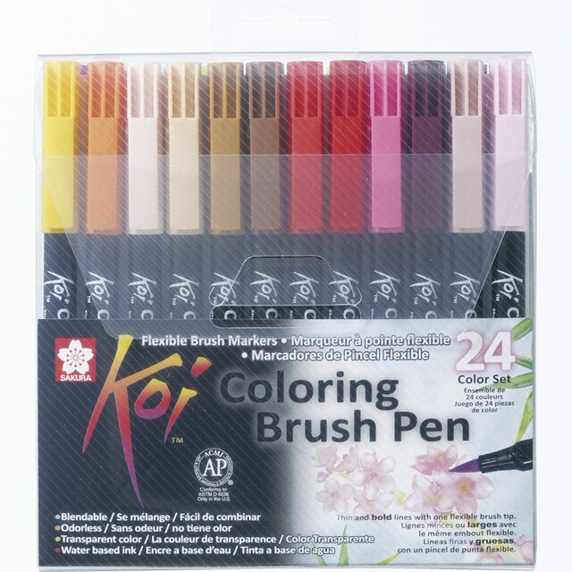 Imagen 0 de Set de Veinticuatro Rotuladores Acuarelables Punta Pincel Sakura Multicolor