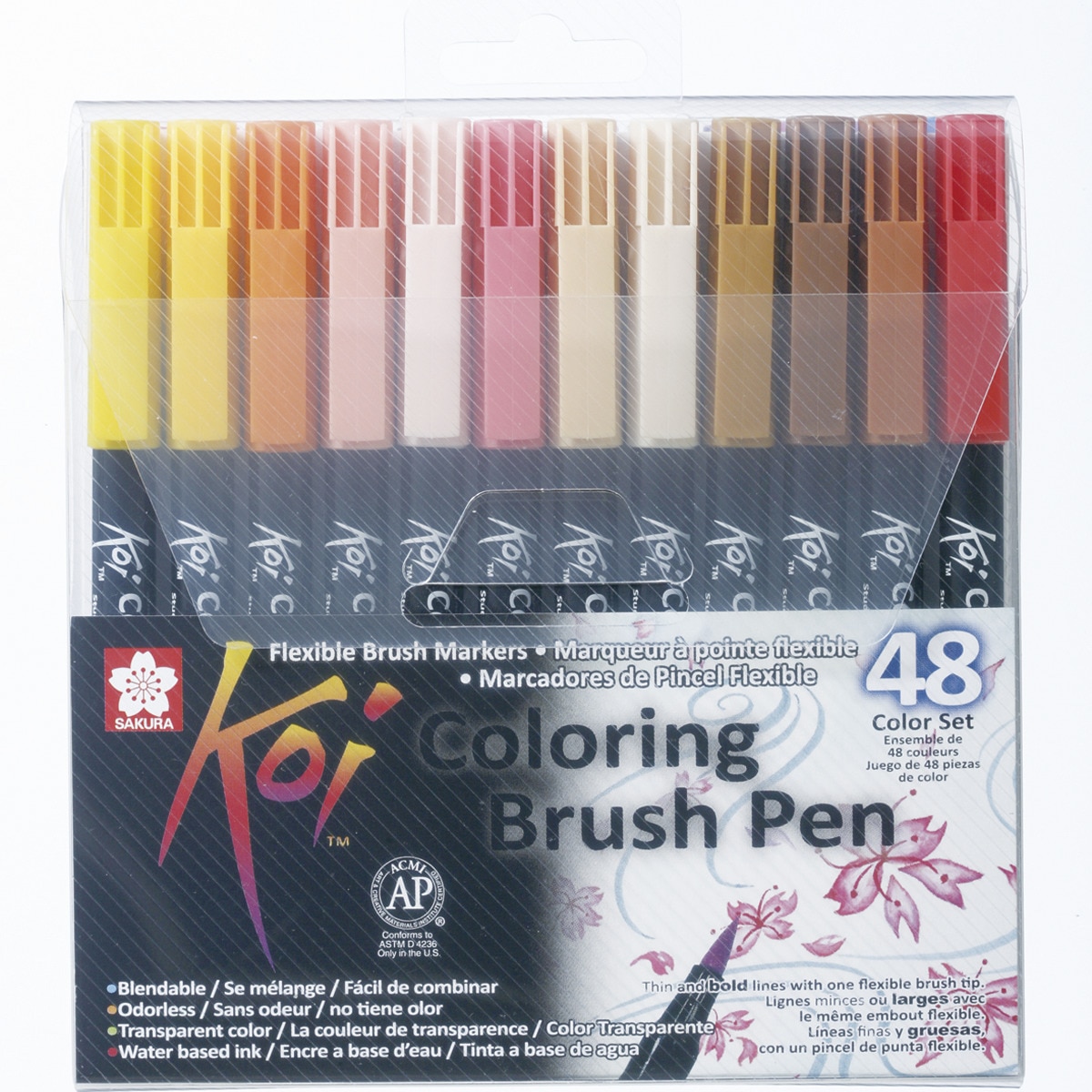 Imagen 0 de Set de Cuarenta y Ocho  Rotuladores Acuarelables Punta Pincel Sakura Multicolor
