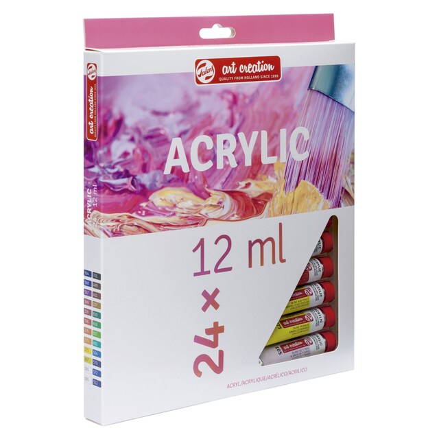 Imagen 0 de Set de Veinticuatro Tubos de Pintura Acrílica Artcreation de 12 Ml Varios Colores Artcreation Multicolor