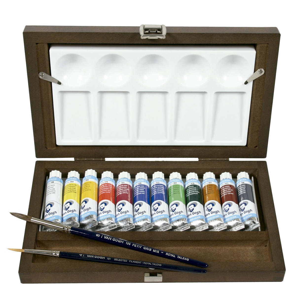 Caja de Madera con Tubos de Acuarela y Accesorios Van Gogh Multicolor Multicolor-2