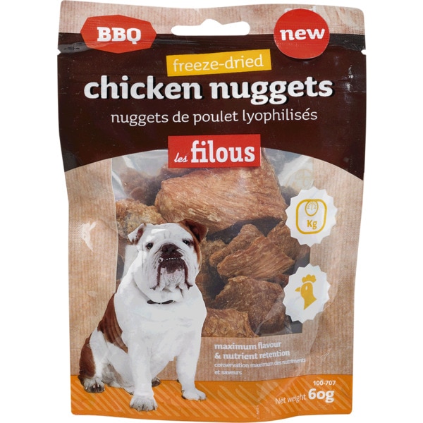 Snack para Cão Nuggets de Galinha embalagem 60 g