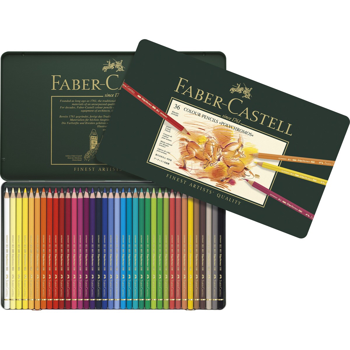 Estuche 36 ecolápices de color Polychromos Faber-Castell multicolor 1
