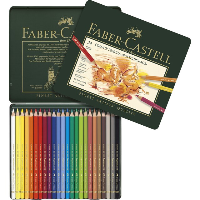 Imagen 0 de Estuche Metal 24 Lápices Color Polychromos Faber Castell