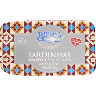 Sardinhas sem Pele e sem Espinha em Azeite lata 120 g - Briosa
