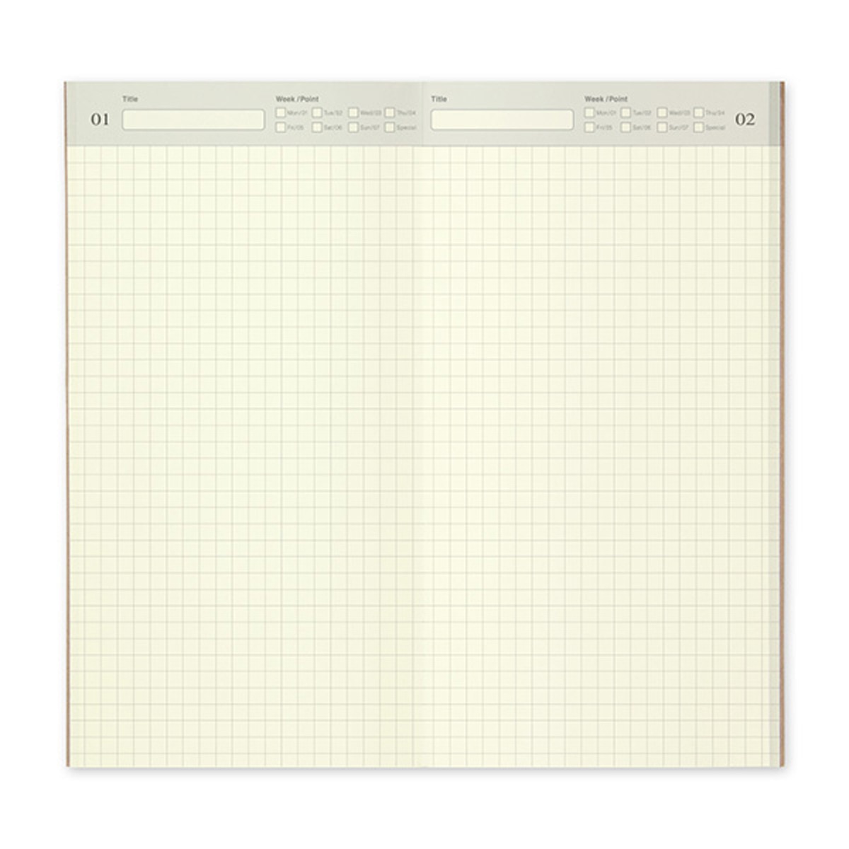Recarga de agenda Traveler's Company diária universal 3