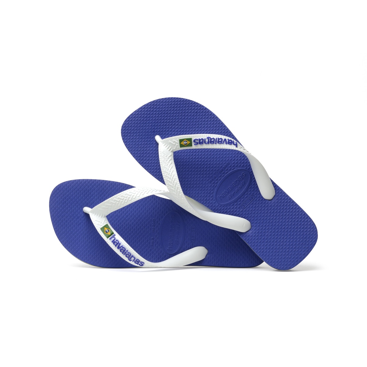 Chinelos de dedo de criança Brasil Logo Havaianas Azul / Branco-4