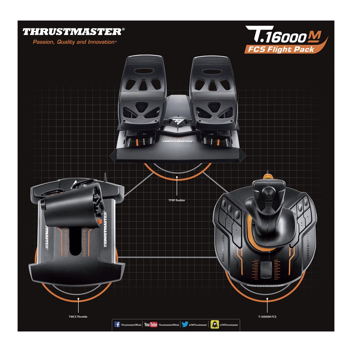 Joystick Thrustmaster T.16000M FCS Flight Pack para PC 4
