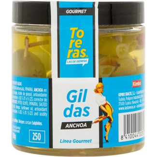 Toreras gildas con anchoas envase 110 g neto escurrido - Kimbo
