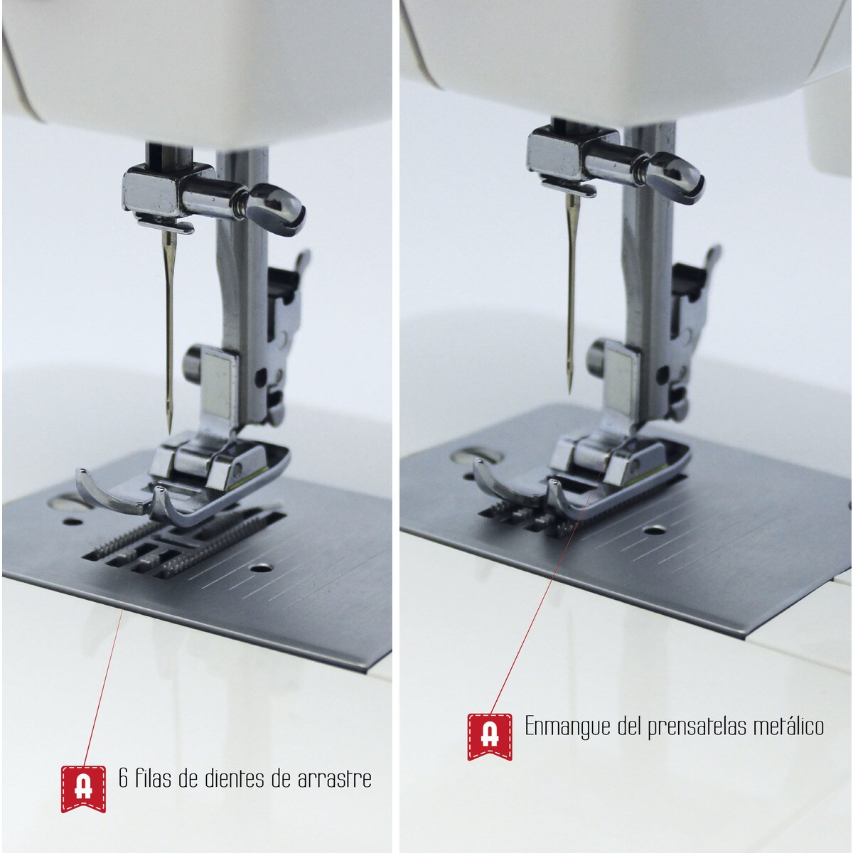 Máquina de coser Alfa Style30 con 19 puntadas. . Blanco / Azul-5